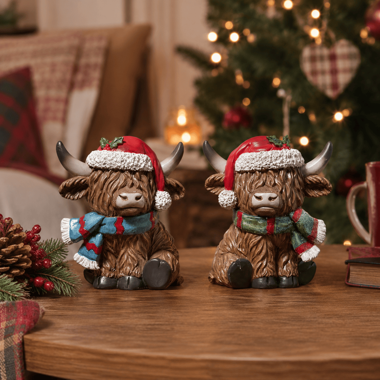 Three Kings Models & Scenes Three Kings Highland Cow Christmas Decoration – Mixed Case