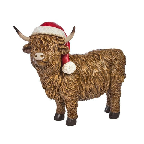 Three Kings Models & Scenes Three Kings Highland Santa Cow Christmas Decoration