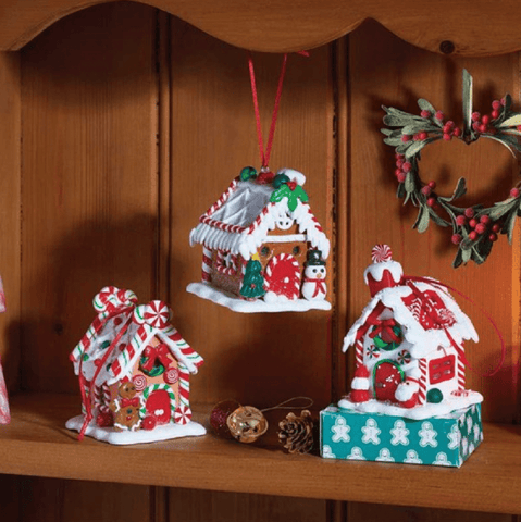 Three Kings Christmas Decor Three Kings HomeStyle Gingerbread House Hanging Ornament