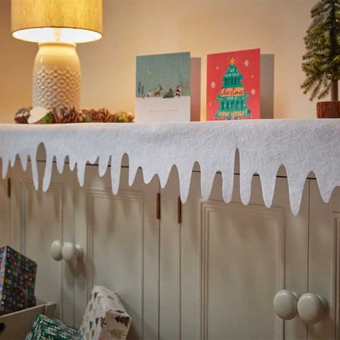 Three Kings Fake Snow Three Kings Icicle Fringe - White 15 x 180cm