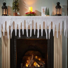 Three Kings Fake Snow Three Kings Icicle Fringe - White 32 x 200cm