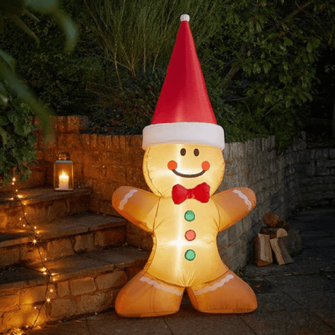 Three Kings Christmas Lit Decor Three Kings Inflatable Gingerbread Man Mega