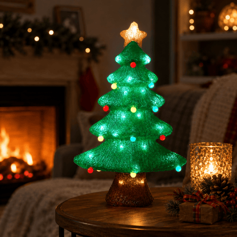Three Kings Acrylic LED Figurines Three Kings InLit Ice Bauble Tree