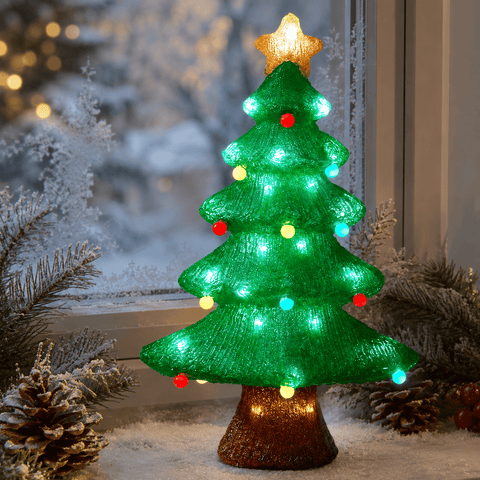 Three Kings Acrylic LED Figurines Three Kings InLit Ice Bauble Tree