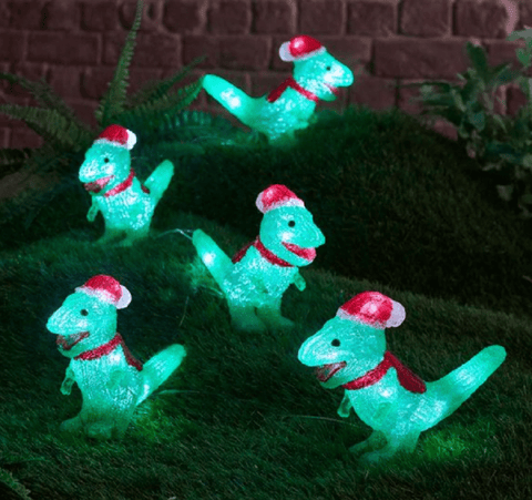 Three Kings Christmas Lit Decor Three Kings InLit Ice Dinos 5pc