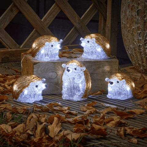 Three Kings Christmas Lit Decor Three Kings InLit Ice Hedgehogs 5pc