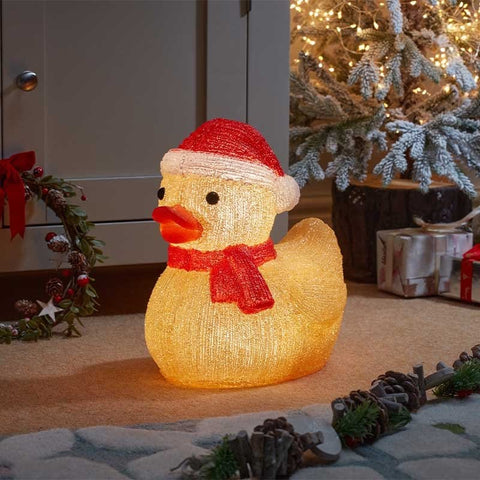 Smart Garden christmas duck lit decoration Three Kings InLit Ice Santa Duckling - Large LED Christmas Decoration