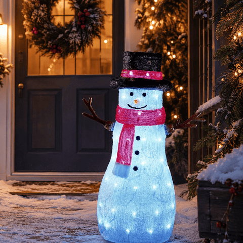 Three Kings christmas lit snowman decoration Three Kings InLit Ice Winter Chums! LV Snowman LED Decoration