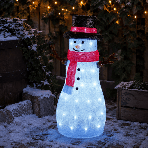 Three Kings christmas lit snowman decoration Three Kings InLit Ice Winter Chums! LV Snowman LED Decoration