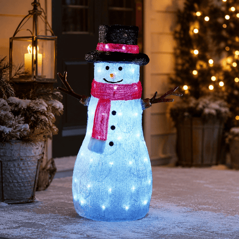 Three Kings christmas lit snowman decoration Three Kings InLit Ice Winter Chums! LV Snowman LED Decoration