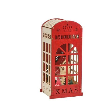 Three Kings Wooden Models & Scenes Three Kings InLit Santa Calling! Wooden WhimScapes Decoration