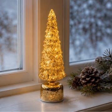 Three Kings LED Faux Trees Three Kings InLit Spinning Gold WonderTree