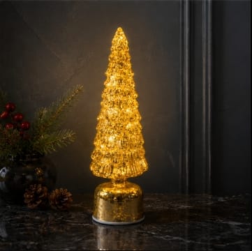 Three Kings LED Faux Trees Three Kings InLit Spinning Gold WonderTree