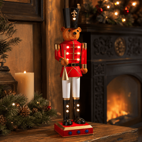 Three Kings Nutcrackers Three Kings InLit Teddy Cracker Nutcracker Decoration