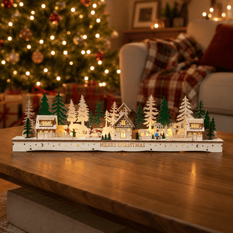 Three Kings Wooden Models & Scenes Three Kings InLit Twinkle Town Wooden WhimScapes Decoration