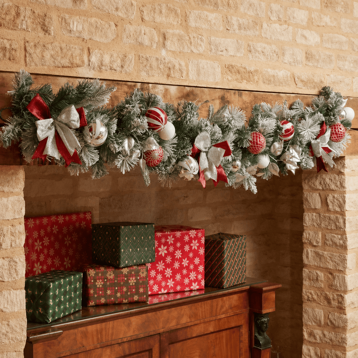 Three Kings Garlands Xmas Three Kings Lapland Christmas Garland – 180cm
