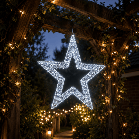 Three Kings LED Stars Three Kings LED Galaxy Star Cool White Christmas Decoration – 50cm