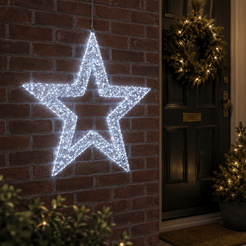 Three Kings LED Stars Three Kings LED Galaxy Star Cool White Christmas Decoration – 50cm