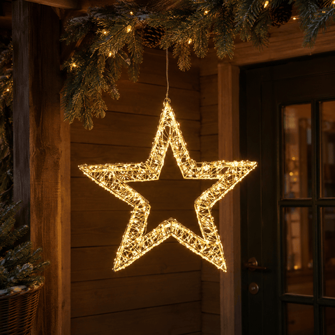 Three Kings LED Stars Three Kings LED Galaxy Star Warm White Christmas Decoration – 50cm