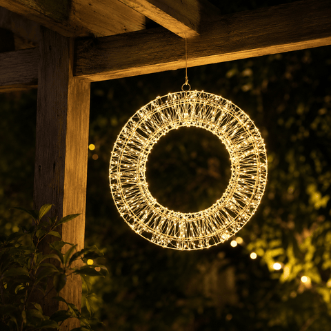 Three Kings LED Wreaths Three Kings LED Galaxy Warm White Christmas Wreath – 50cm