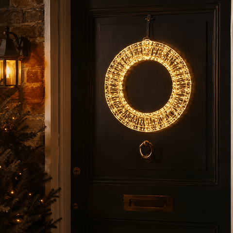 Three Kings LED Wreaths Three Kings LED Galaxy Warm White Christmas Wreath – 50cm