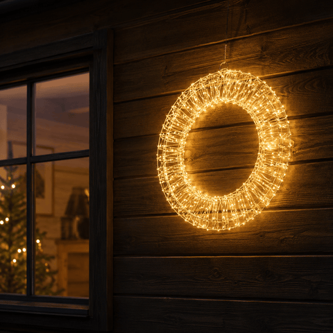 Three Kings LED Wreaths Three Kings LED Galaxy Warm White Christmas Wreath – 50cm