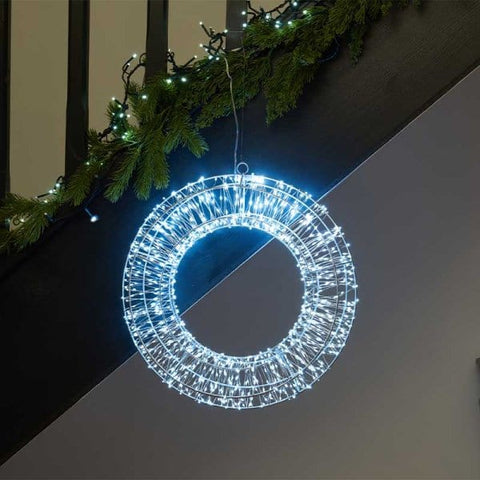 Three Kings LED Wreaths Three Kings LED Galaxy Wreath Cool White 50cm