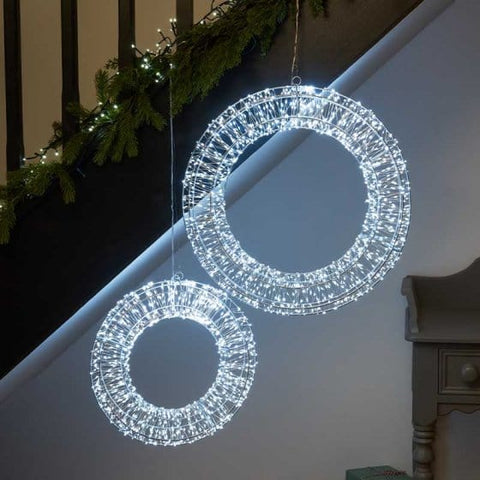 Three Kings LED Wreaths Three Kings LED Galaxy Wreath Cool White 50cm