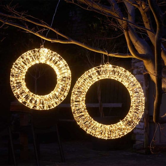 Three Kings LED Wreaths Three Kings LED Galaxy Wreath Warm White 40cm
