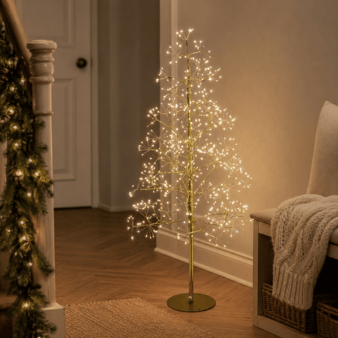 Three Kings christmas lit tree Three Kings Low Voltage Golden Twinkling Tree – 1.8m