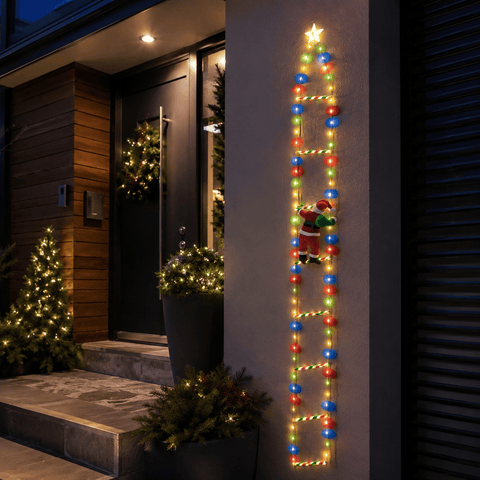 Three Kings Christmas Lit hanging Decor Three Kings Low Voltage Multi Colour Santa's Ladder! – 2m