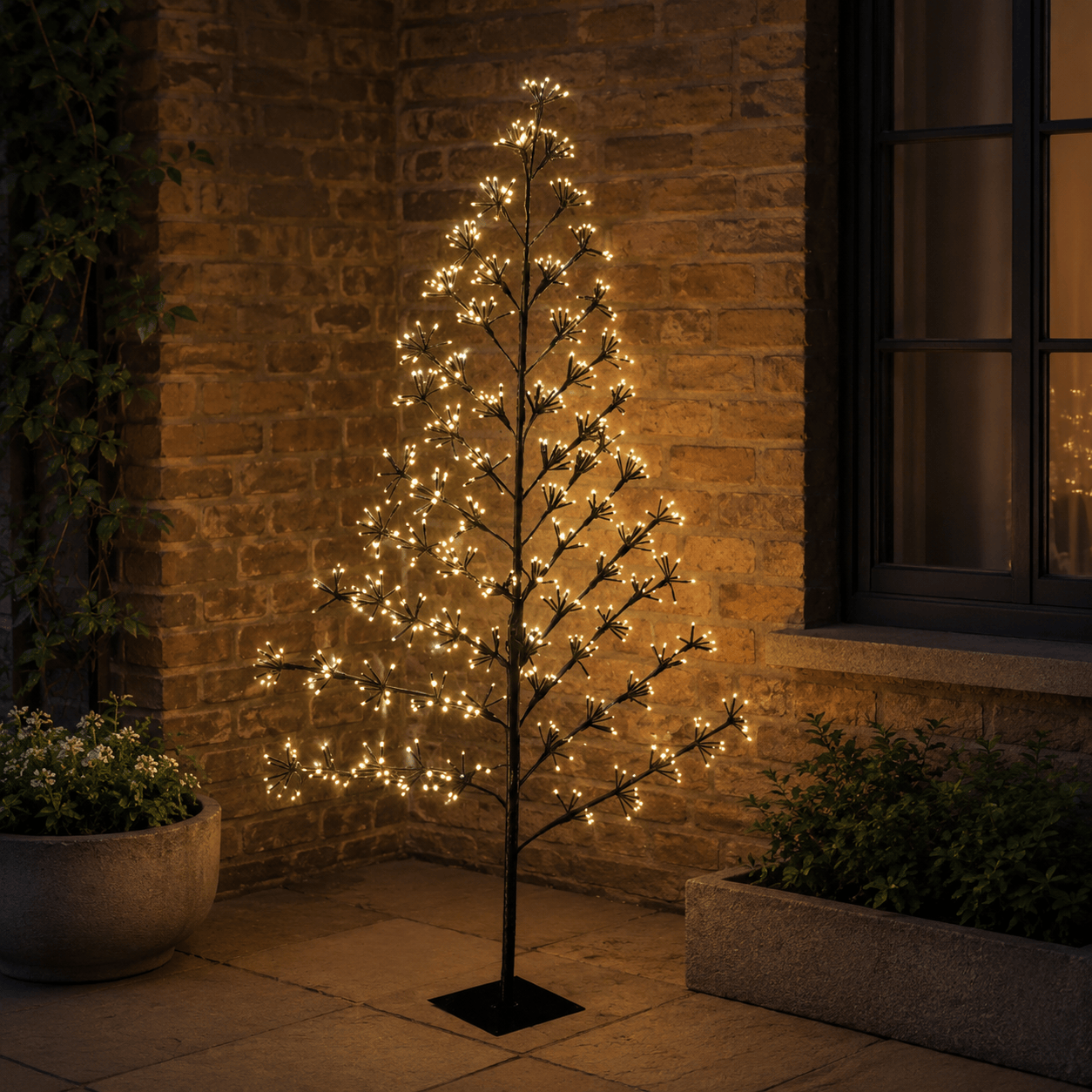 Three Kings christmas lit tree Three Kings Low Voltage Slimline Twinkling Tree – 1.8m