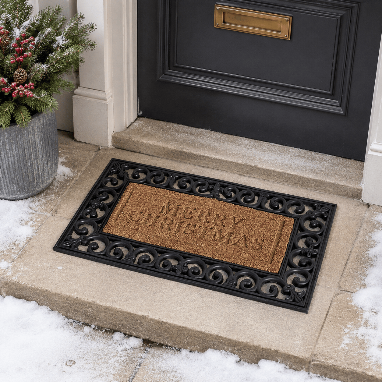 Three Kings Christmas doormat Three Kings 'Merry Christmas' Insert Decoir Doormat – 23x53cm