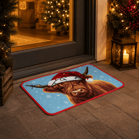 Three Kings Christmas doormat Three Kings 'Merry Moo!' Christmas Doormat – 40x60cm
