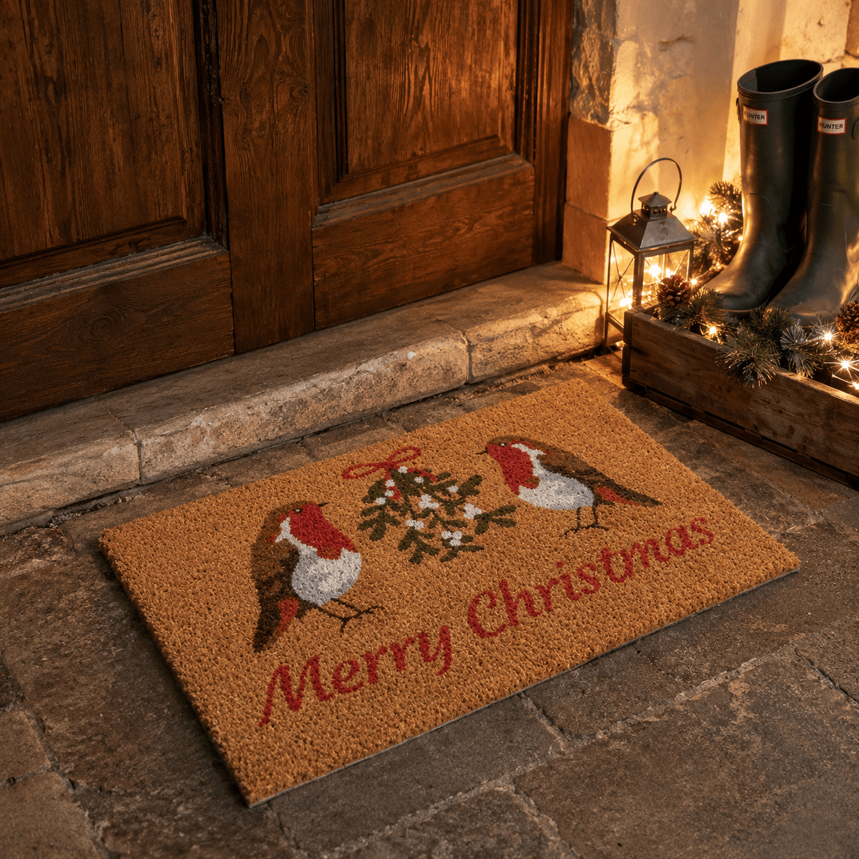 Three Kings Christmas doormat Three Kings 'Mistletoe Moments' Christmas Doormat – 40x60cm