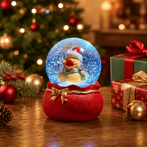 Three Kings Snow Globes Three Kings Mixed Case Christmas Musical Quacker! SnowSpheres – 10cm