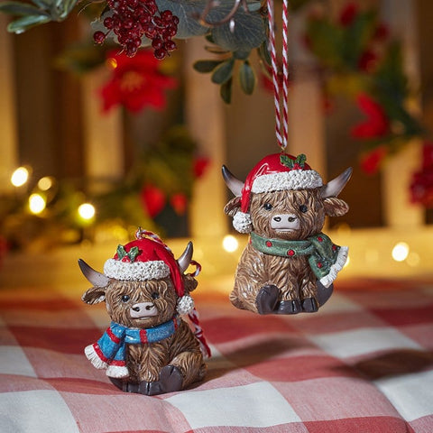 Three Kings Hanging Decor Three Kings Mixed Case Highland Cow Pendant Christmas Decoration