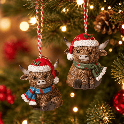 Three Kings Hanging Decor Three Kings Mixed Case Highland Cow Pendant Christmas Decoration