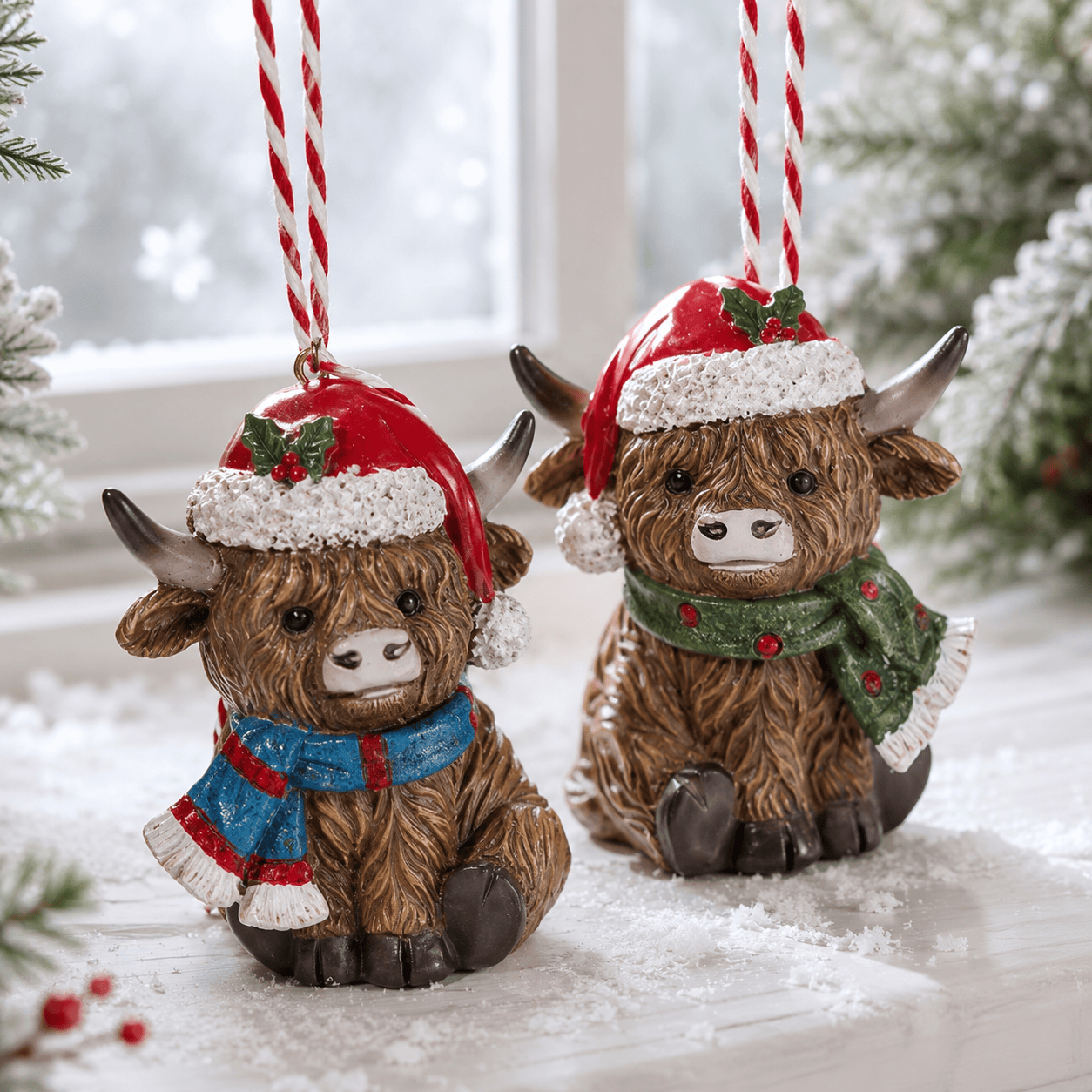 Three Kings Hanging Decor Three Kings Mixed Case Highland Cow Pendant Christmas Decoration