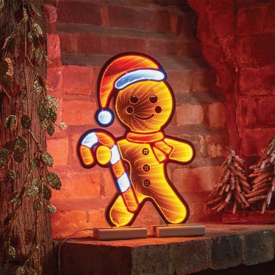 Three Kings Infinity Lighting Three Kings Mr Gingerbread Infinity Light 40cm