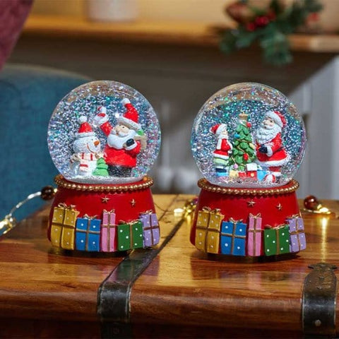 Three Kings Snow Globes Three Kings Musical Santa's Gifts SnowSpheres 10cm Assorted Designs