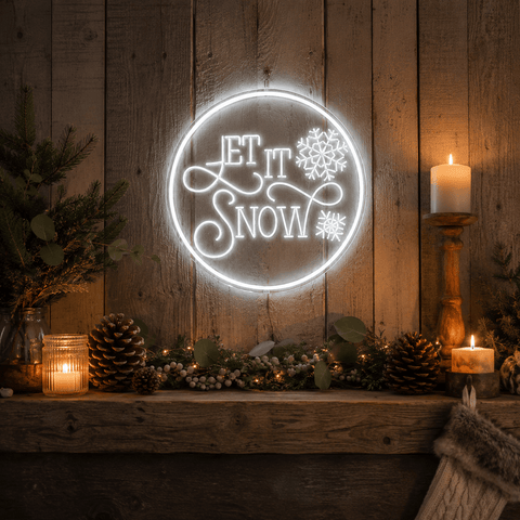 Three Kings LED Neon Signs Three Kings NeonEsque Let It Snow Christmas Sign