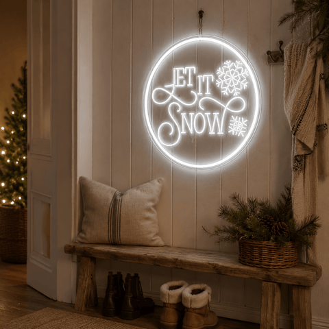 Three Kings LED Neon Signs Three Kings NeonEsque Let It Snow Christmas Sign