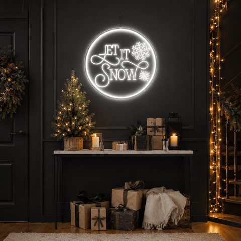 Three Kings LED Neon Signs Three Kings NeonEsque Let It Snow Christmas Sign