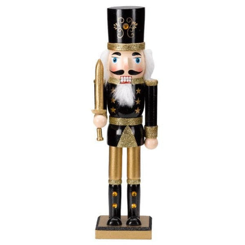 Three Kings Nutcrackers Three Kings Nutcracker Black/Gold L 30cm Asssorted Designs