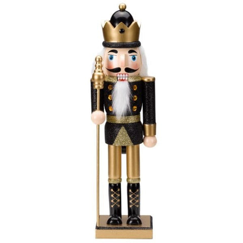 Three Kings Nutcrackers Three Kings Nutcracker Black/Gold L 30cm Asssorted Designs