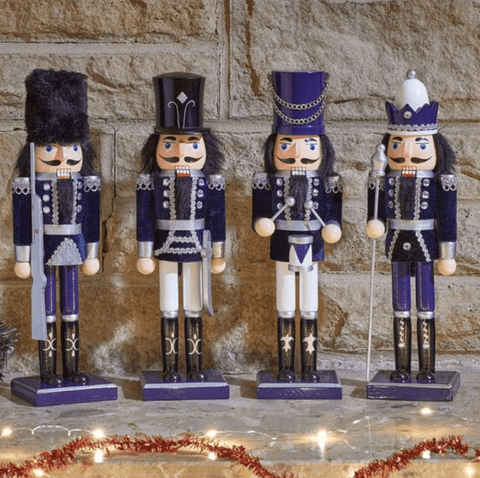 Three Kings Nutcrackers Three Kings Nutcracker Large Navy/Silver