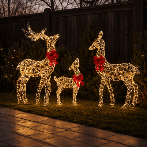 Three Kings LED Deer Three Kings OpaLight Deer Family – Assorted Size