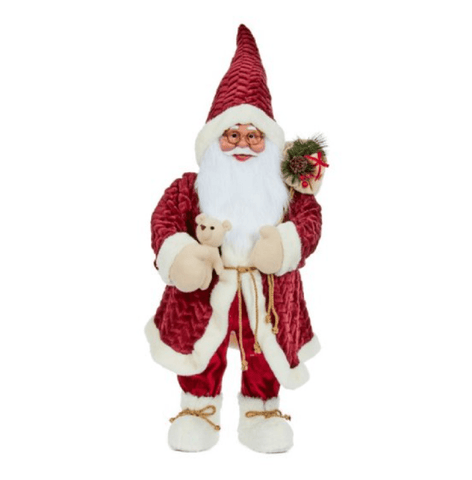 Three Kings Christmas Decor Three Kings Papa Noel Burgundy Large