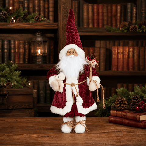 Three Kings Santa Figurines Three Kings Papa Noel Burgundy Santa Figurine – Mega